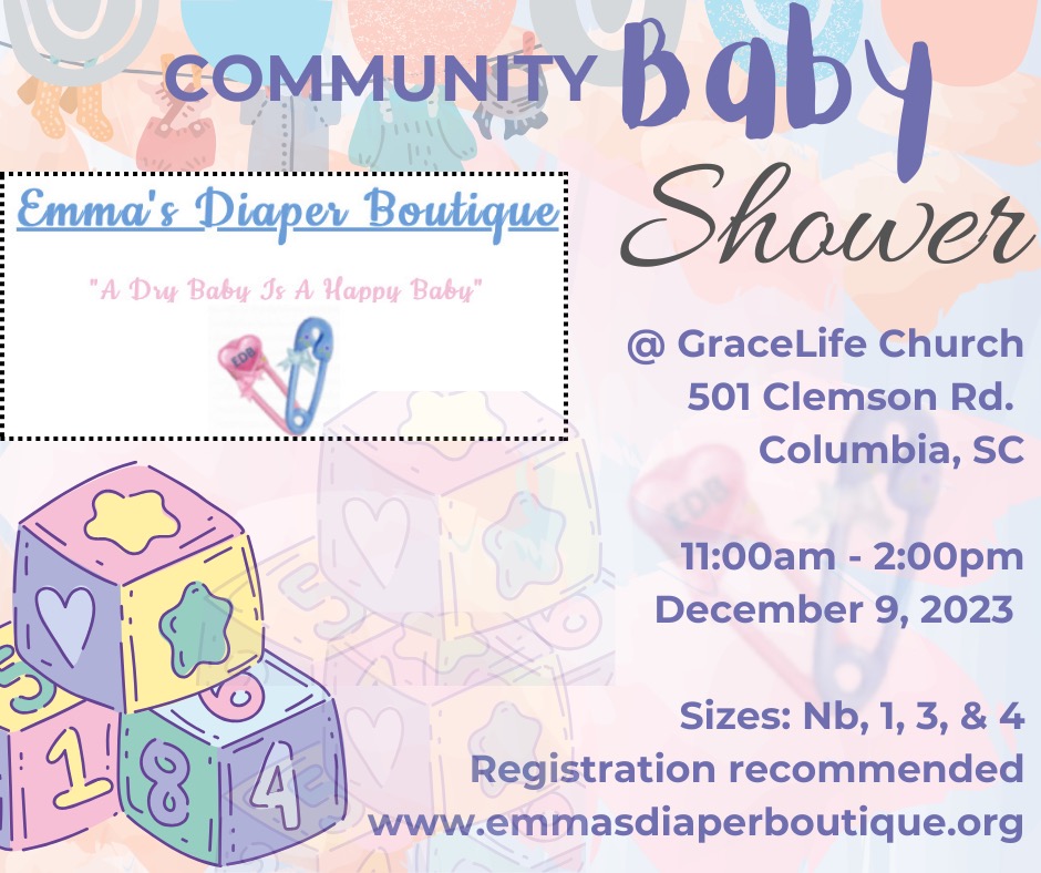 Community Baby Shower (GraceLife Church) Emma's Diaper Boutique